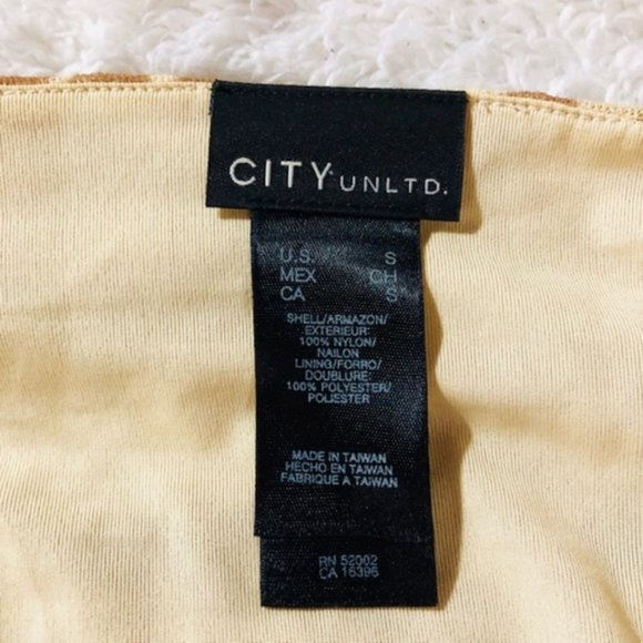 City Unltd. Yellow V-Neck Floral Scrunchy Tank Top - Picture 5 of 8